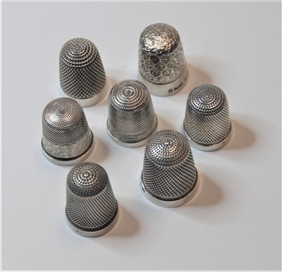 Lot 344 - A collection of seven various silver and...