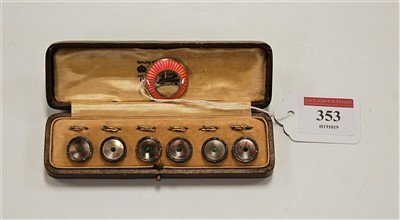 Lot 353 - A mid-20th century continental silver and pink...