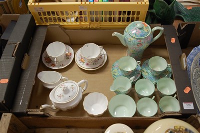 Lot 378 - A Shelley six place setting tea service, in...