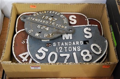 Lot 450 - One box containing a quantity of cast iron...
