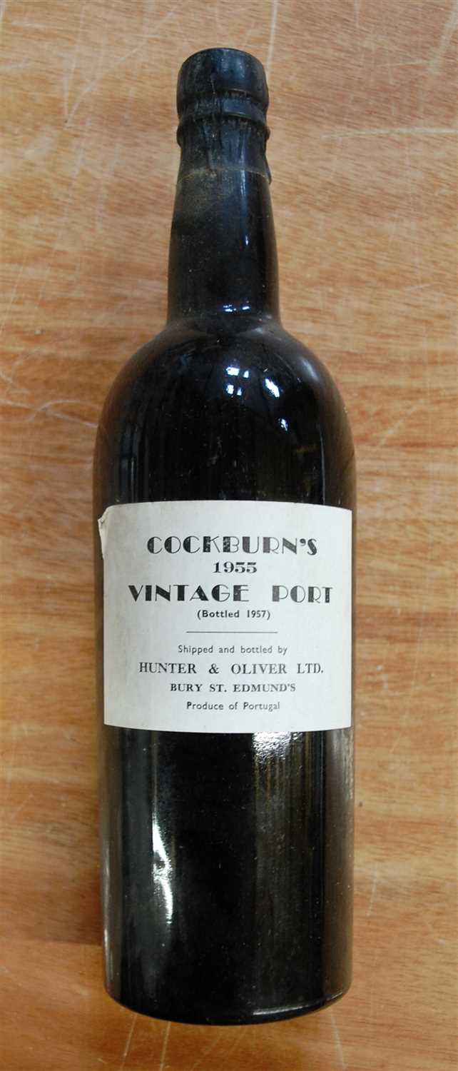 Lot 1268 - Cockburn's, 1955 vintage port, shipped and...