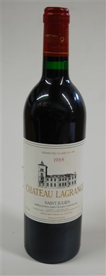 Lot 1009 - Château Lagrange, 1988, St Julien, one bottle