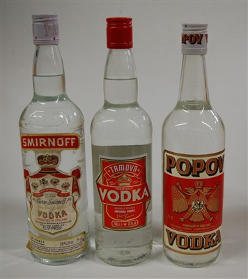 Lot 1309 - Smirnoff vodka, 75cl, 65.5° proof, four...