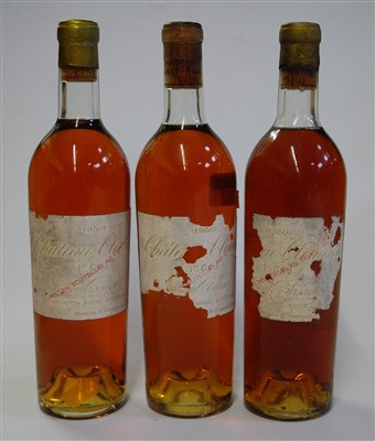 Lot 1154 - Château Climens, 1950, Barsac, three bottles