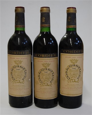 Lot 1016 - Château Gruaud Larose, 1980, 1981, and 1984,...