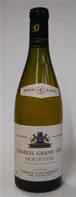 Lot 1172 - Chablis Grand Moutonne, 2002, Domaine Long...