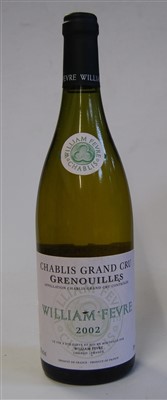 Lot 1174 - William Fevre Grenouilles, 2002, Chablis Grand...