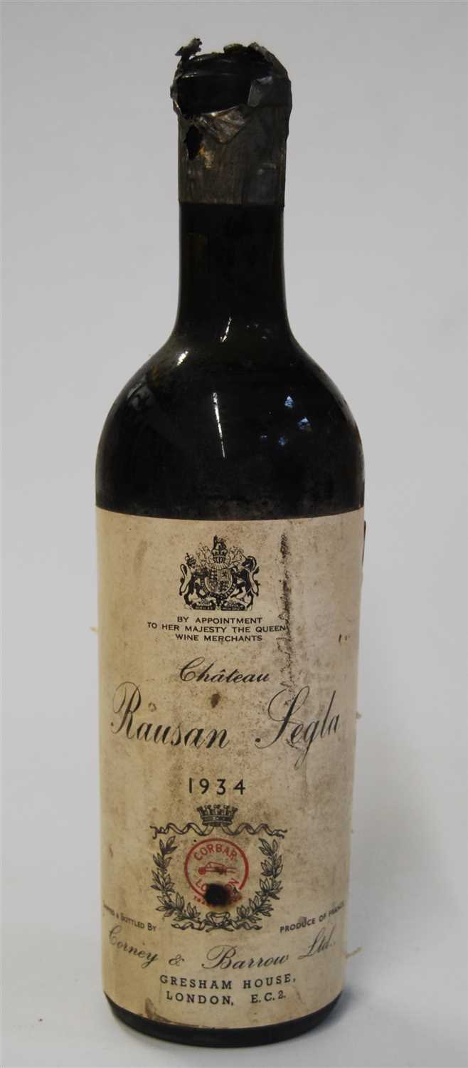 Lot 1038 - Château Rauzan-Ségla, 1934, Margaux, one half...