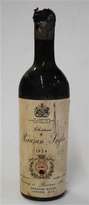 Lot 1038 - Château Rauzan-Ségla, 1934, Margaux, one half...