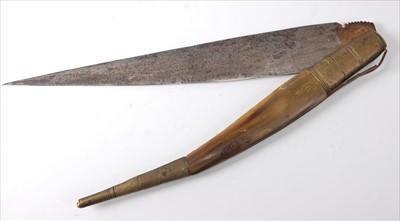 Lot 283 - A large 19th century Spanish Navaja locking knife