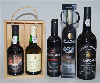 Lot 1282 - Delaforce 1986 LBV port, one bottle; Delaforce...