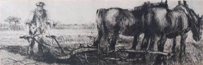 Lot 2380 - Harry Becker (1865-1928) - Heavy horses...