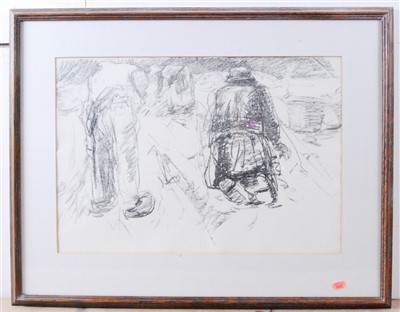 Lot 2385 - Harry Becker (1865-1928) - Potato harvest,...