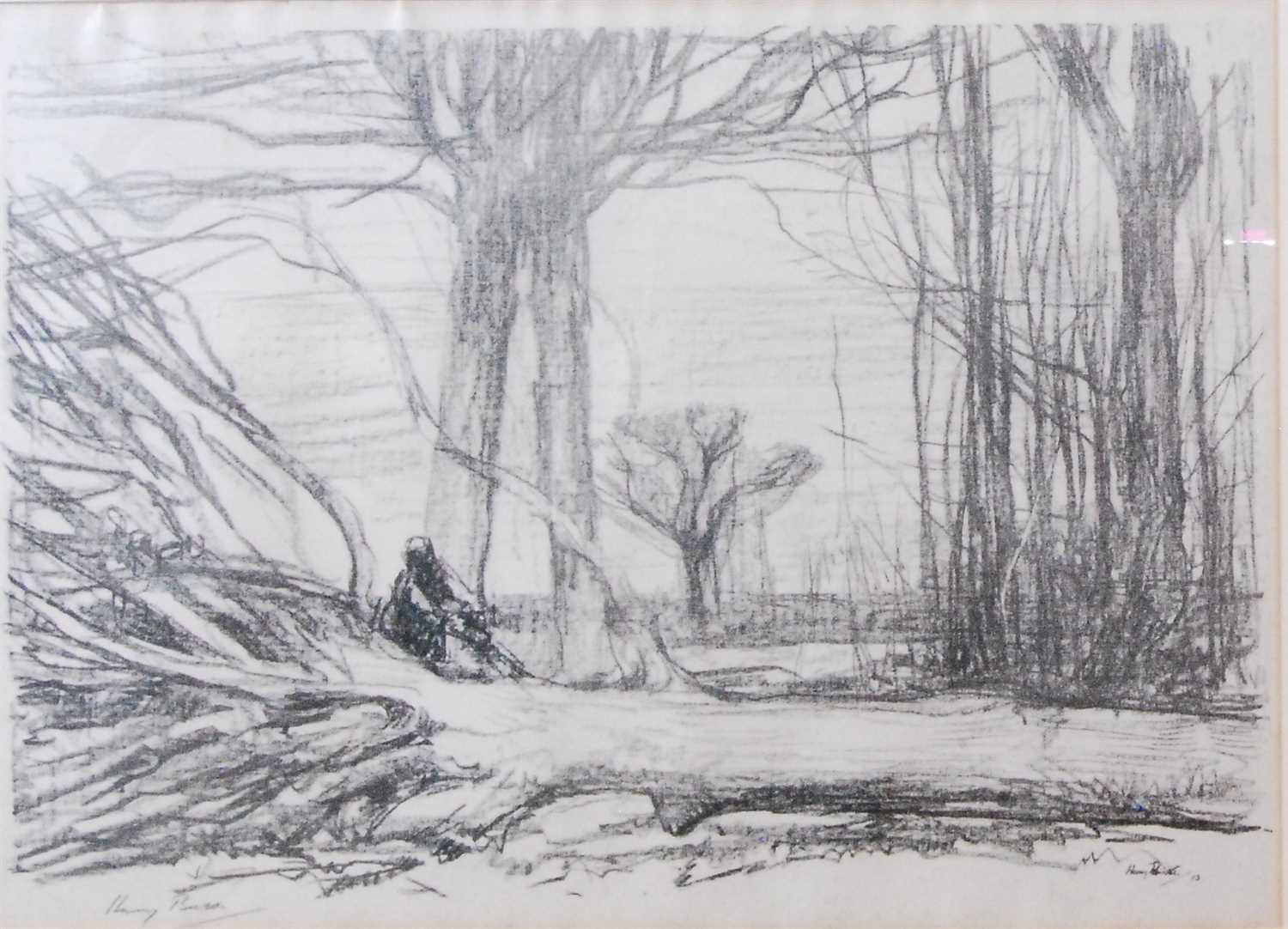 Lot 2386 - Harry Becker (1865-1928) - Woodcutter and...