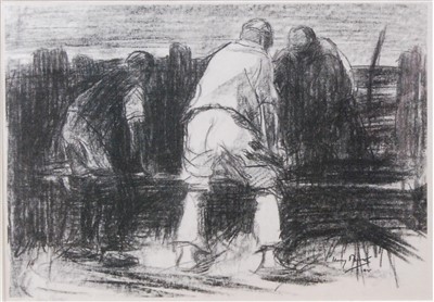 Lot 2388 - Harry Becker (1865-1928) - Figures at work,...
