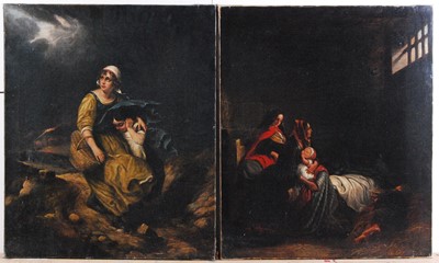Lot 1017 - 19th century school - Pair: Cockle-pickers and...