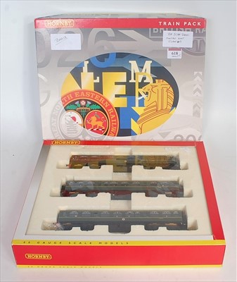 Lot 618 - A Hornby R369A BR green 3 car class 110 DMU (G-...