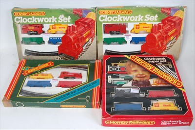 Lot 615 - Hornby R533, R774 and 2 x R776 clockwork...