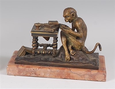 Lot 2260 - After Anton Louis Barye - Humorous bronze...