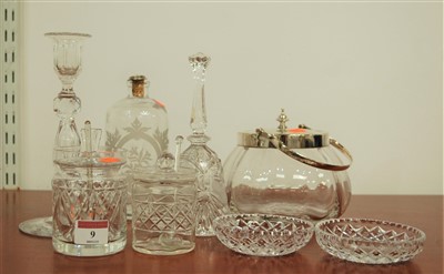 Lot 9 - A modern glass biscuit barrel, of squat...