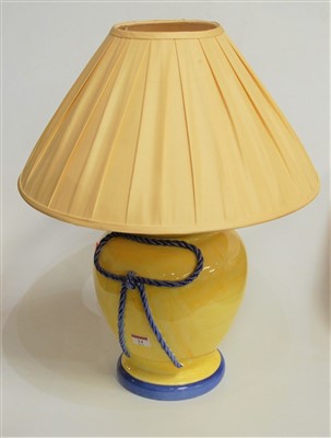 Lot 14 - A large modern table lamp, of baluster form,...