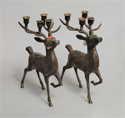 Lot 35 - A pair of modern silver plated table...