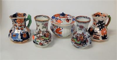 Lot 56 - Two Victorian Mason's ironstone hydra jugs;...
