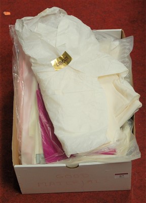 Lot 67 - A box of miscellaneous textiles, to include...