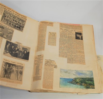 Lot 107 - A mid-20th century scrap album and contents,...
