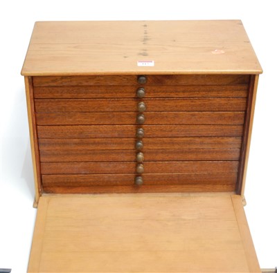 Lot 117 - A mid 20th century pine collectors chest the...