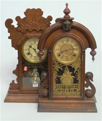 Lot 119 - A late 19th century American walnut cased...