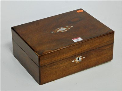 Lot 125 - A Victorian rosewood and mother-of-pearl...