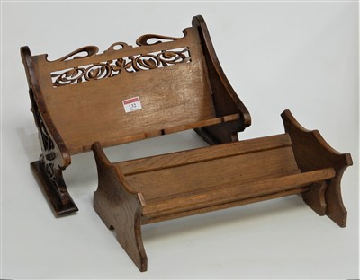 Lot 132 - A Victorian stained beech book trough in the...