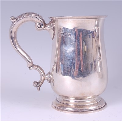 Lot 2083 - A silver bell shaped tankard, in the mid-18th...