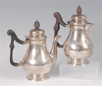 Lot 2085 - An Edwardian silver bachelors coffee pot, with...