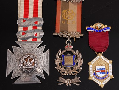 Lot 124 - A late Victorian silver Masonic jewel