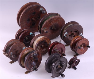 Lot 481 - A Victorian mahogany 4" centre pin reel