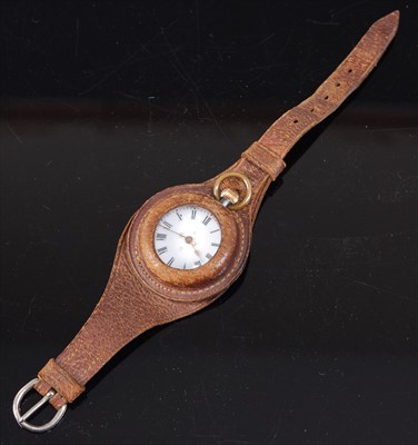 Lot 62 - A WW I nickel cased fob watch
