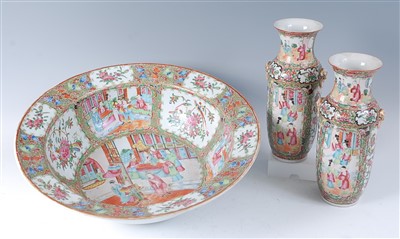 Lot 2330 - A 19th century Chinese Canton wash-bowl,...