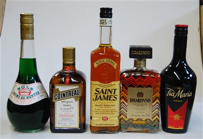 Lot 1420 - Mixed bottles, comprising Tia Maria, 70cl, 20%,...