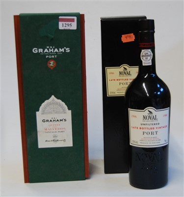 Lot 1295 - Graham's Quinta dos Malvedos vintage port, one...