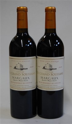 Lot 1056 - Château du Grand Soussans, 2016, Margaux, two...