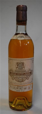 Lot 1183 - Château Coutet à Barsac, 1969, Sauternes, one...
