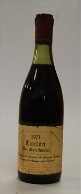 Lot 1061 - Corton les Marechaudes, 1971, Domaine de la...