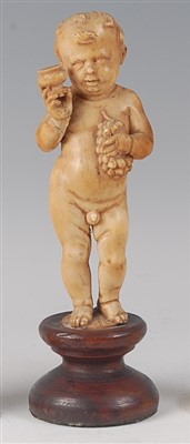 Lot 2305 - A 19th century continental carved ivory figure...