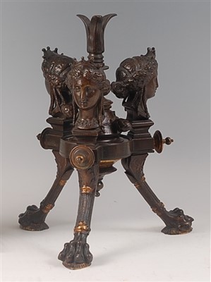 Lot 2295 - A 19th century French Empire style bronze...