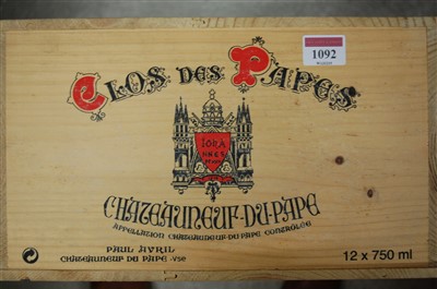Lot 1092 - Clos des Papes, 2006, Châteauneuf-du-Pape,...