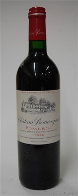 Lot 1104 - Château Beauregard, 1998, Pomerol, five...