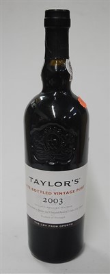 Lot 1234 - Taylor's LBV, 2003 port, one bottle