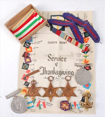 Lot 356 - A group of five WW II medals to include